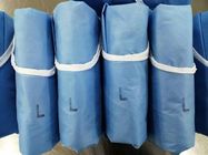 Blue Disposable Surgical Gown Examination Low Linting High Barrier Performance